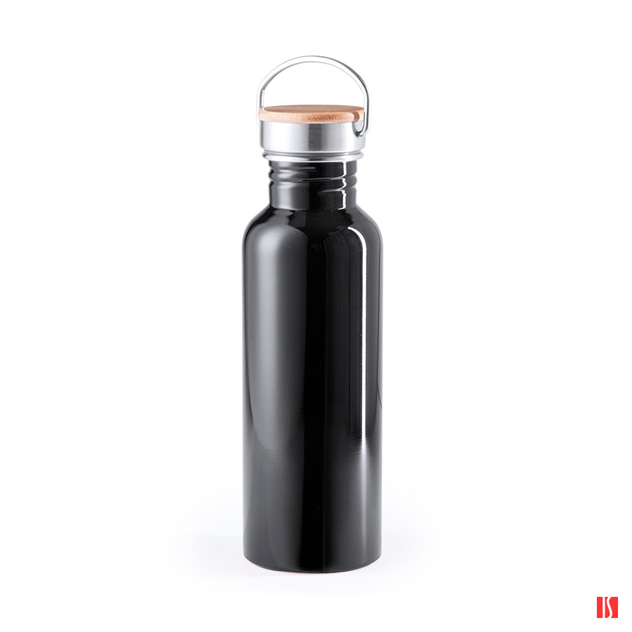 Бутылка для воды  TULMAN, сталь, 800 мл, черный