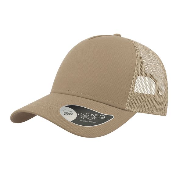 Купить Бейсболка "RAPPER COTTON", 5 клиньев, хаки/бежевый, пласт. заст., 100% хлопок, 100% п/э, 180 г/м2 Бейсболка "RAPPER COTTON", 5 клиньев, хаки/бежевый, пласт. заст., 100% хлопок, 100% п/э, 180 г/м2