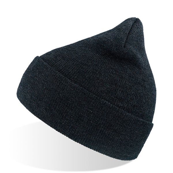 Купить Шапка вязаная двойная "Wind", с отворотом_темно-синий меланж,100% акрил Шапка вязаная двойная "Wind", с отворотом_темно-синий меланж,100% акрил