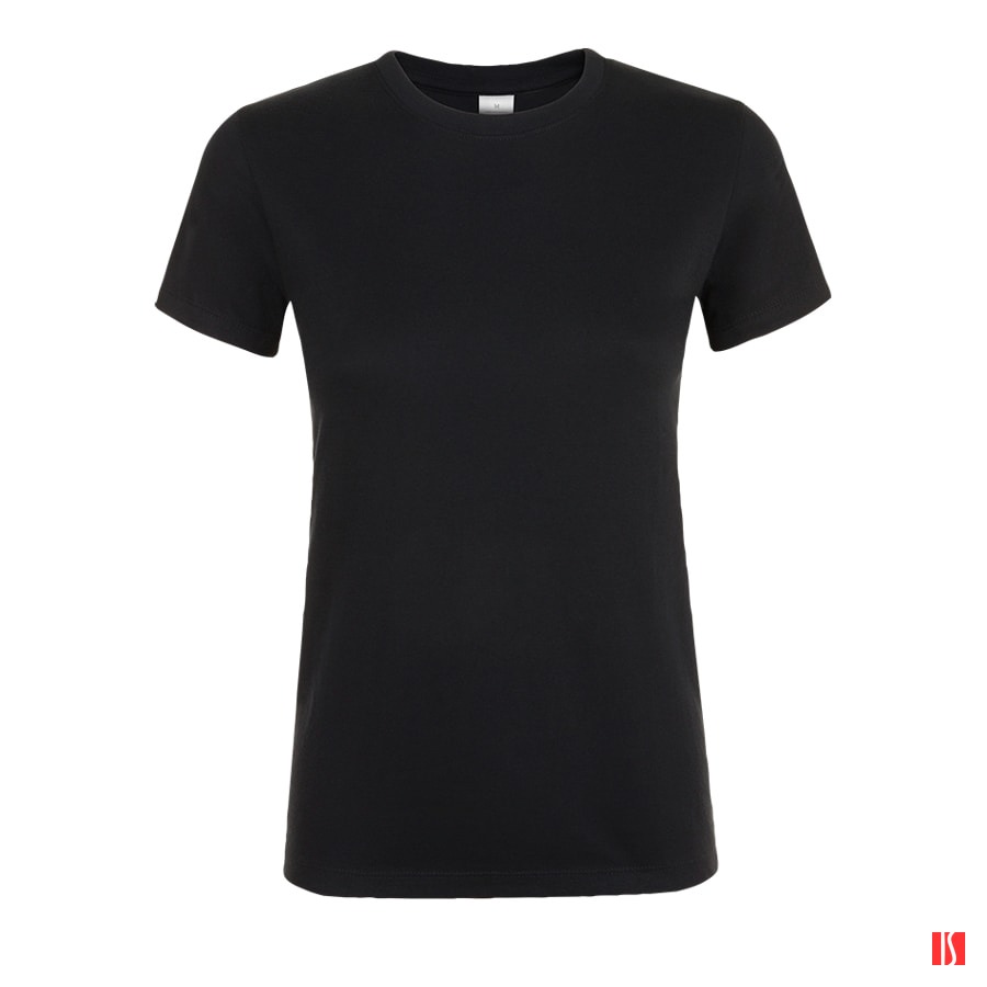 Футболка женская REGENT WOMEN, глубокий черный_L, 100% х/б, 150 г/м2