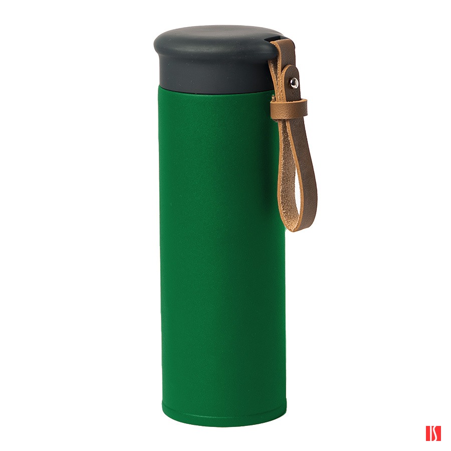 Термос вакуумный STRIPE, зеленый, нержавеющая сталь, 450 мл