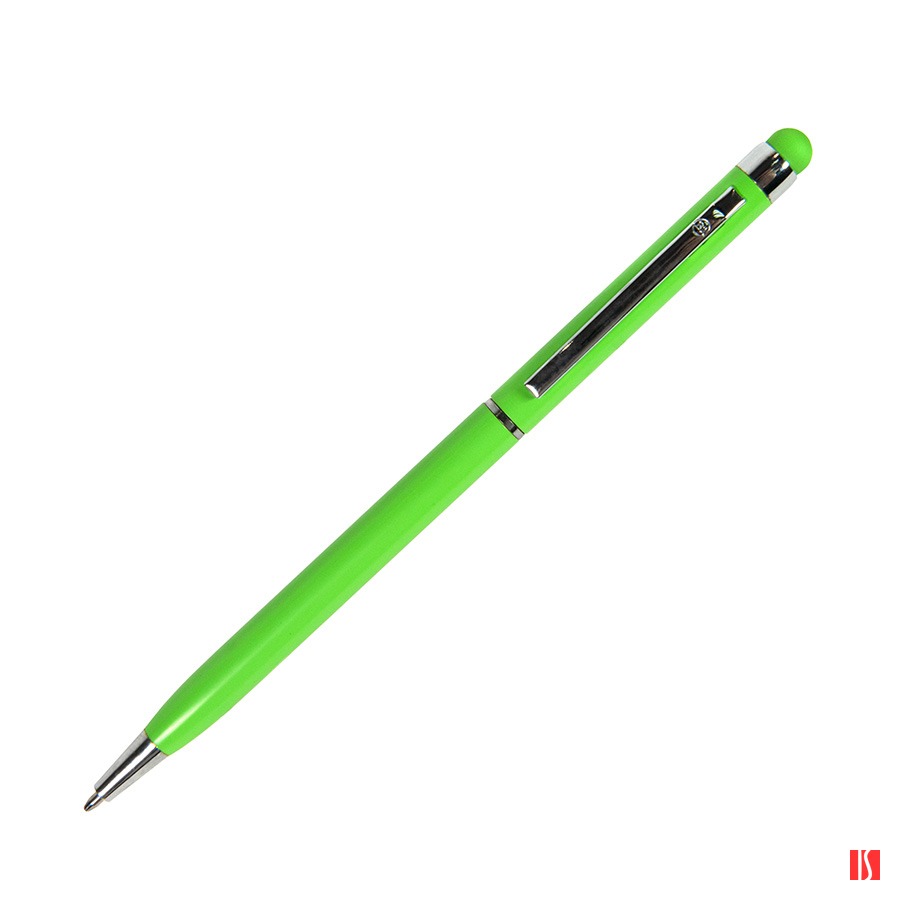 TOUCHWRITER, ручка шариковая со стилусом для сенсорных экранов, светло-зеленый/хром, металл  