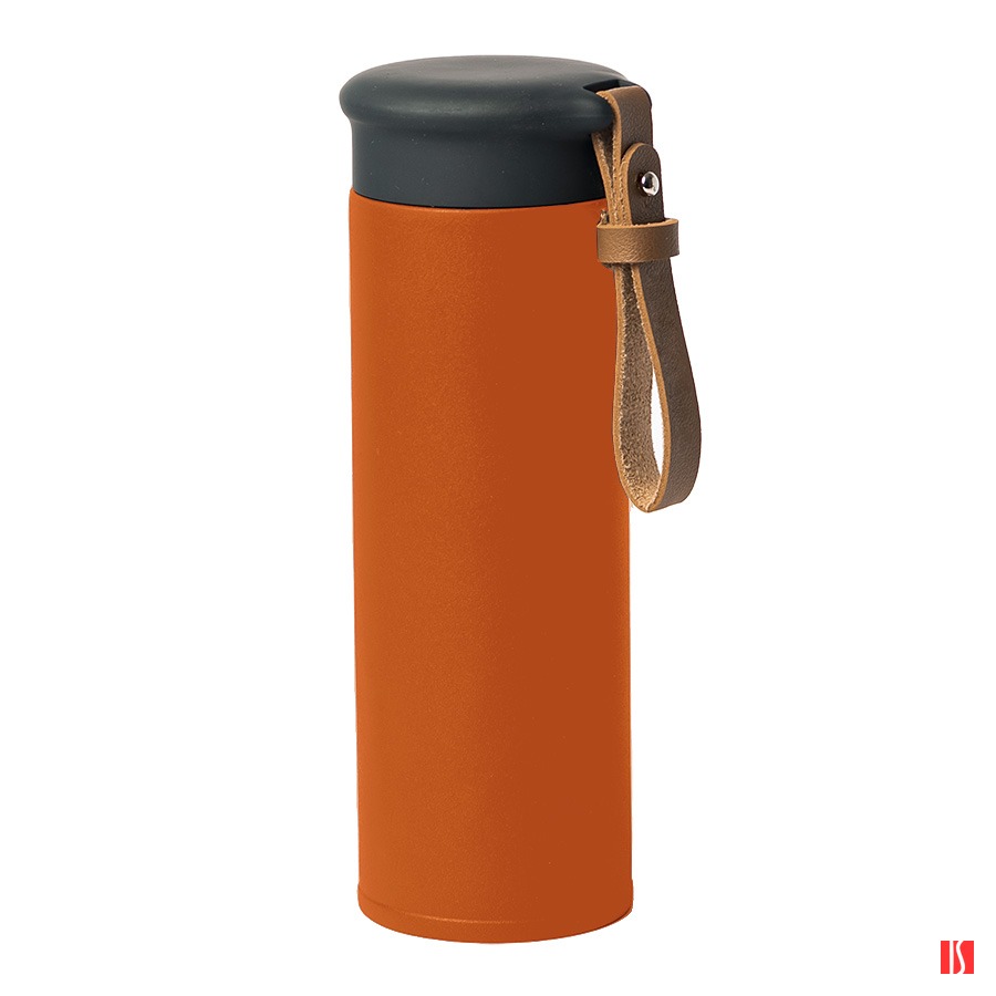 Термос вакуумный STRIPE, оранжевый, нержавеющая сталь, 450 мл