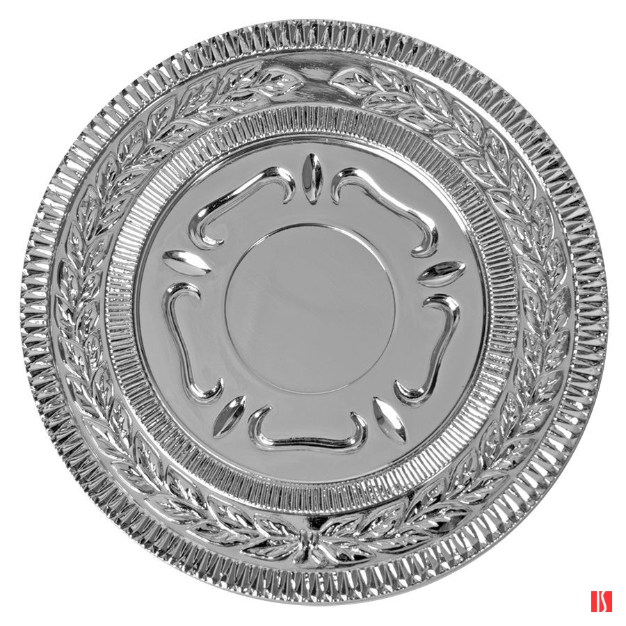 Медаль наградная "Серебро"; серебристый; 12х12х2,2 см; D=8,7 см; металл, дерево, стекло; лазерная гр