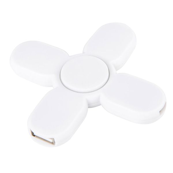 USB-разветвитель SPINNER, 3 порта, белый, 8,8х8,8х1,2см, пластик