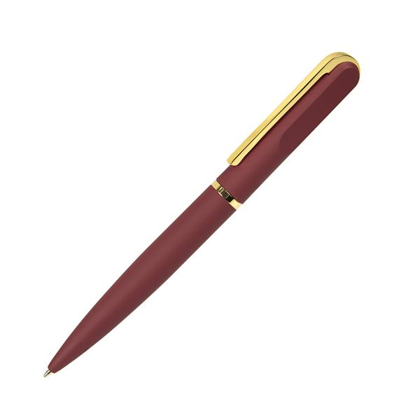 FARO, ручка шариковая, бордовый/золотистый, металл, пластик, софт-покрытие