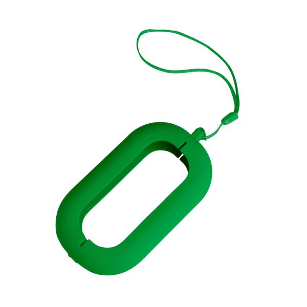 Обложка с ланъярдом к зарядному устройству "Seashell-2", зеленый,силикон