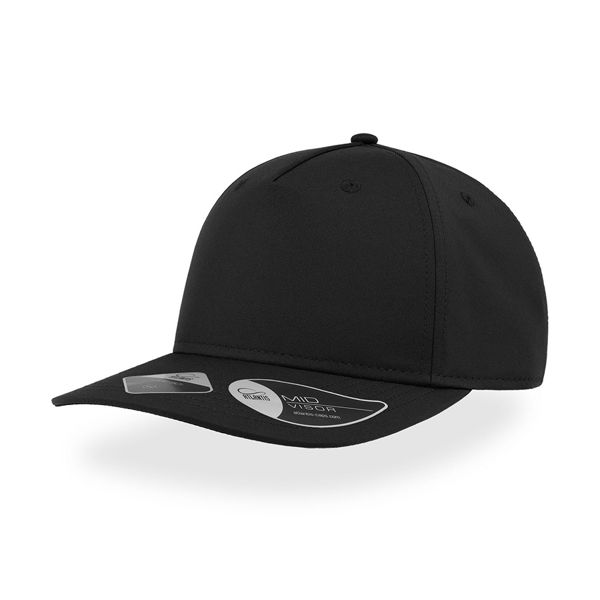 Купить Бейсболка "RAY", 5 клиньев, застежка на липучке, черный, 100 % полиэстер, 193 г/м2 Бейсболка "RAY", 5 клиньев, застежка на липучке, черный, 100 % полиэстер, 193 г/м2