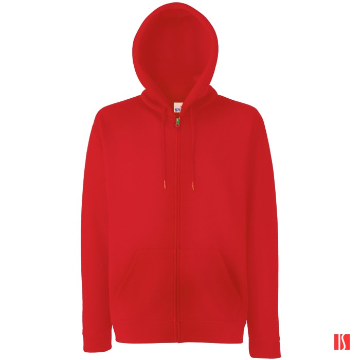 Толстовка "100% Heat", красный_S, 100% х/б, 290 г/м2