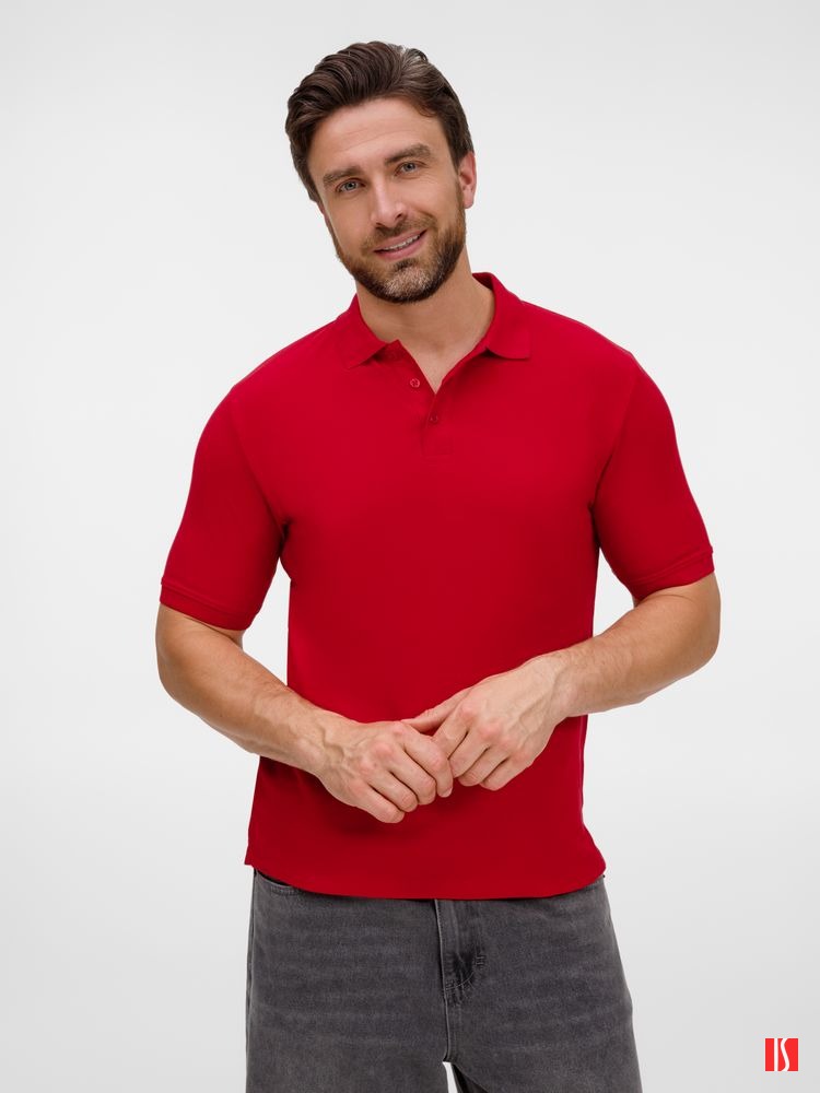 Купить Рубашка поло унисекс Upswing, красная Рубашка поло унисекс Upswing, красная