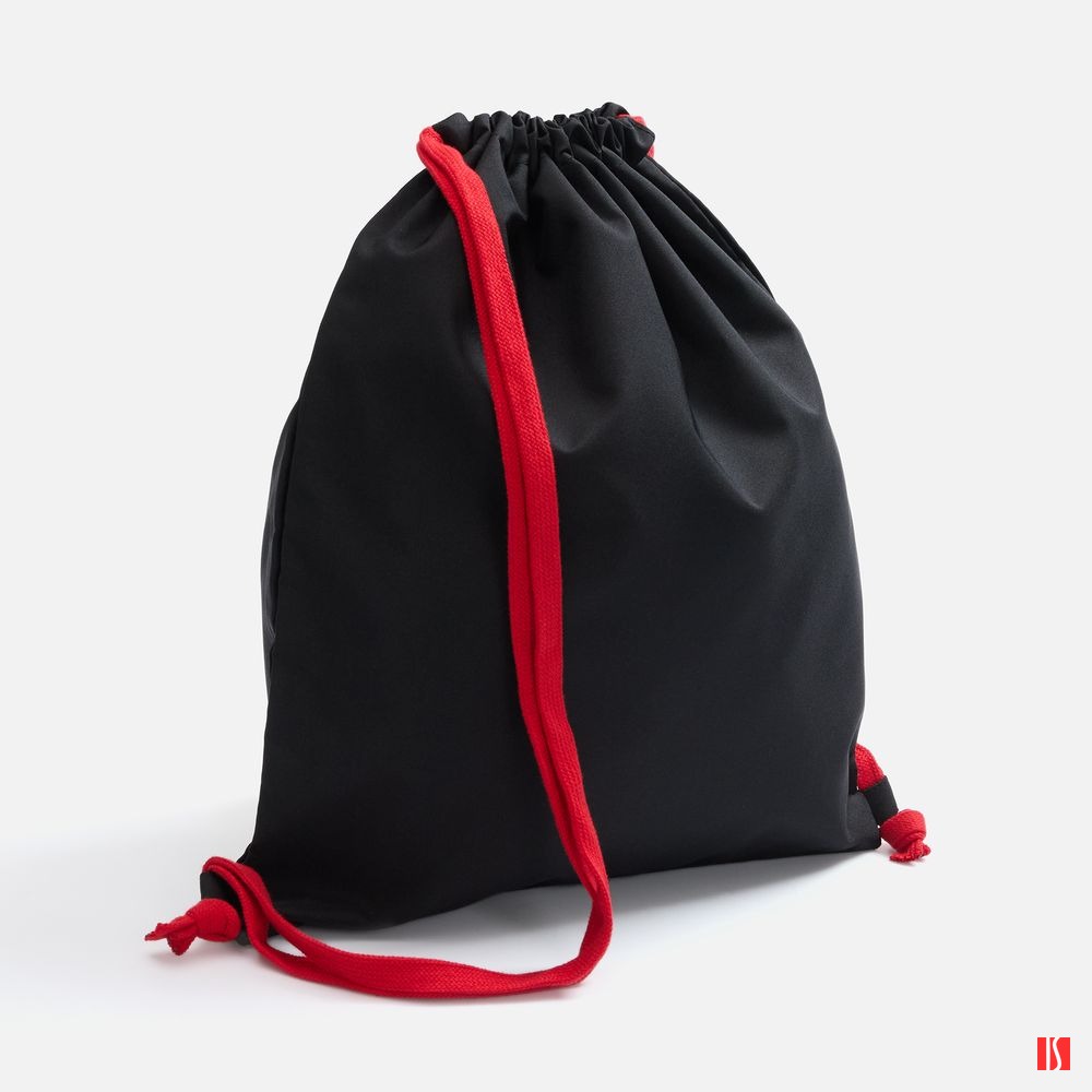 Рюкзак B3, черный с красными лямками