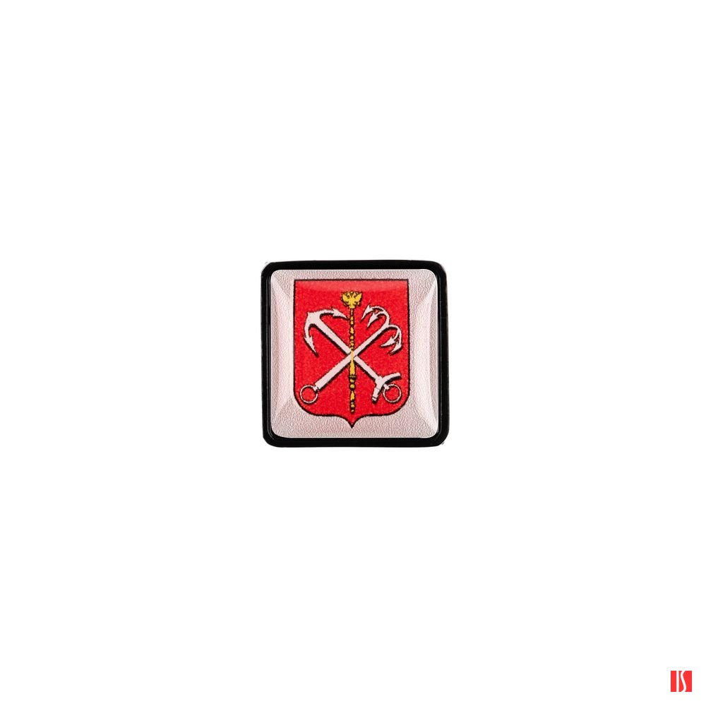 Шильдик на резинку с наклейкой «Санкт-Петербург», черный