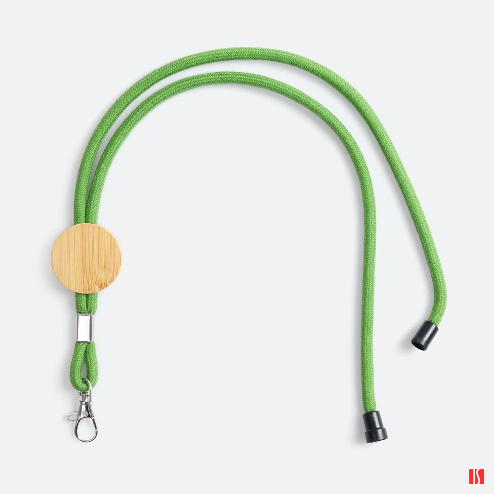 Шнурок для бейджа Tube Wood, зеленый