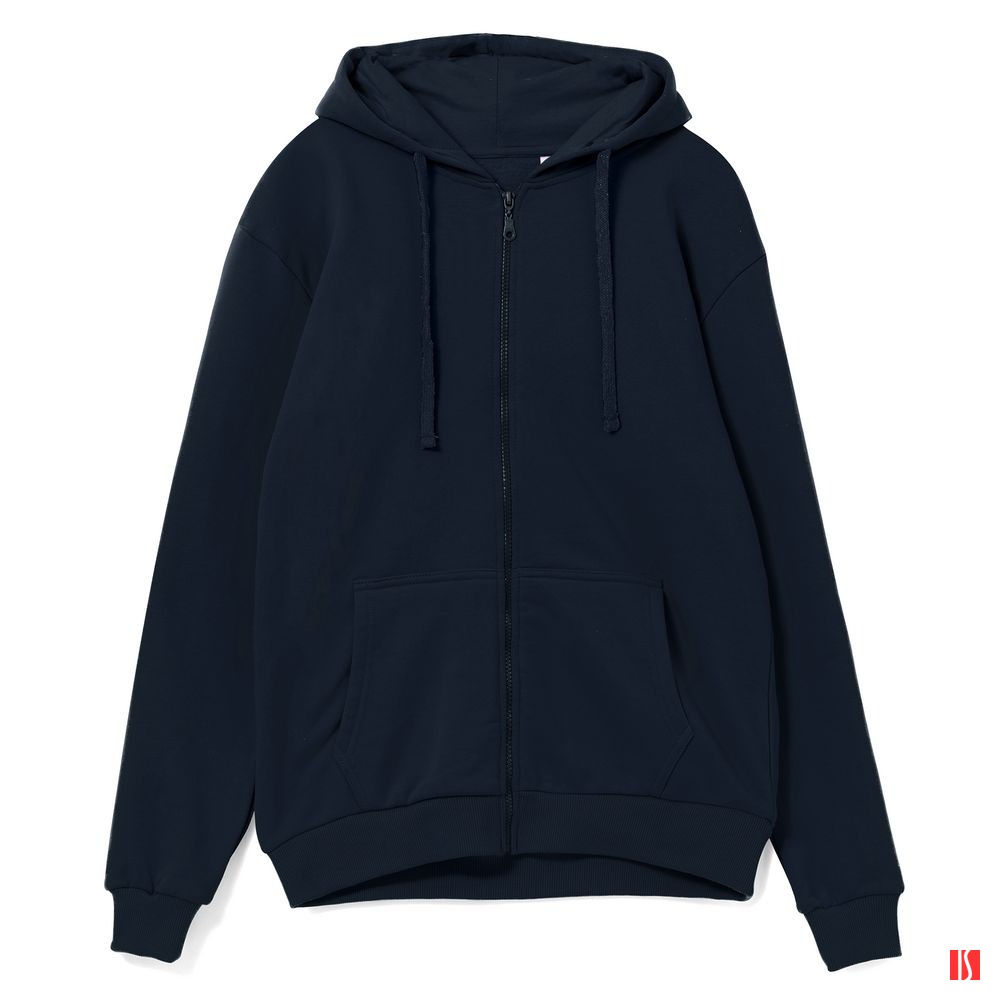 Толстовка на молнии с капюшоном Siverga Heavy 2.0, темно-синяя