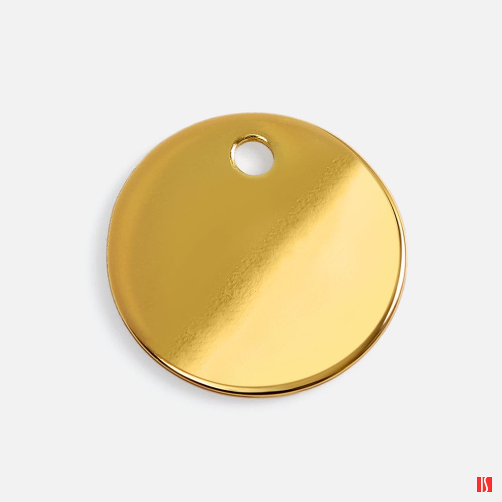 Шильдик металлический Alfa Sirkel, золотистый глянцевый