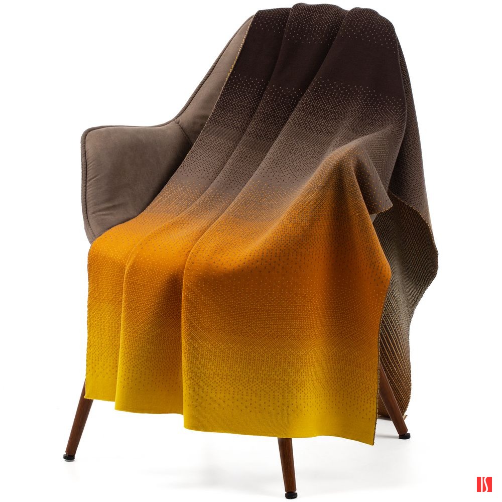 Плед Dreamshades, желтый с коричневым