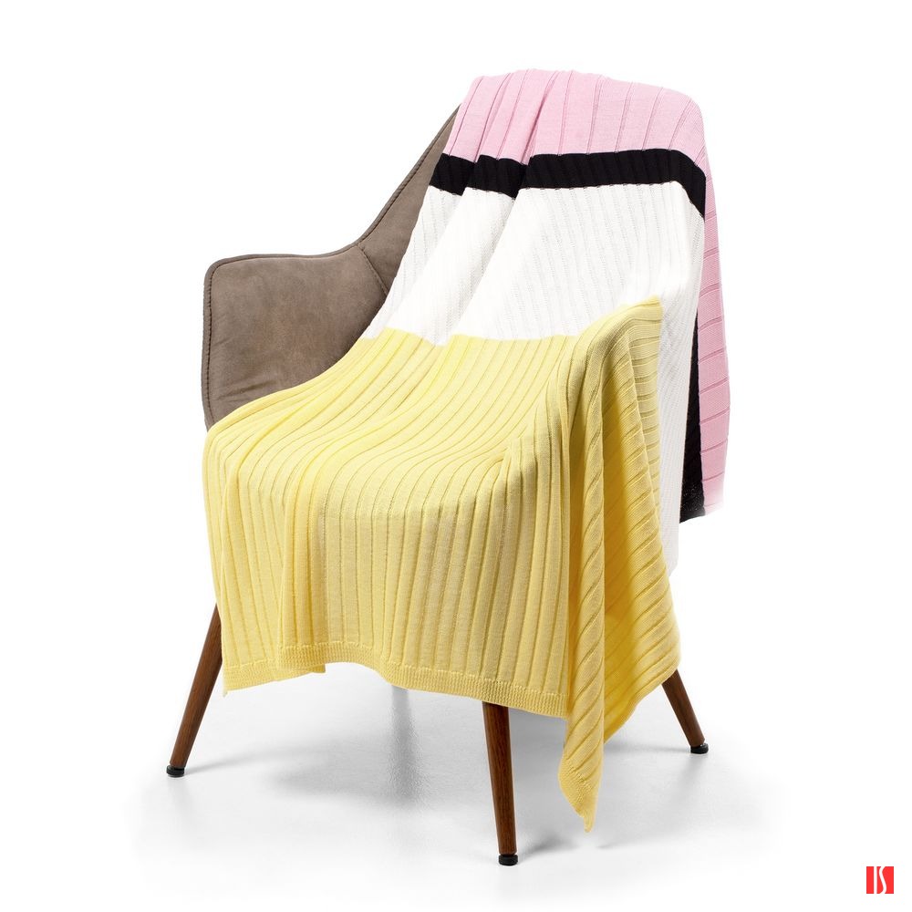 Плед Friolenta, желтый с розовым