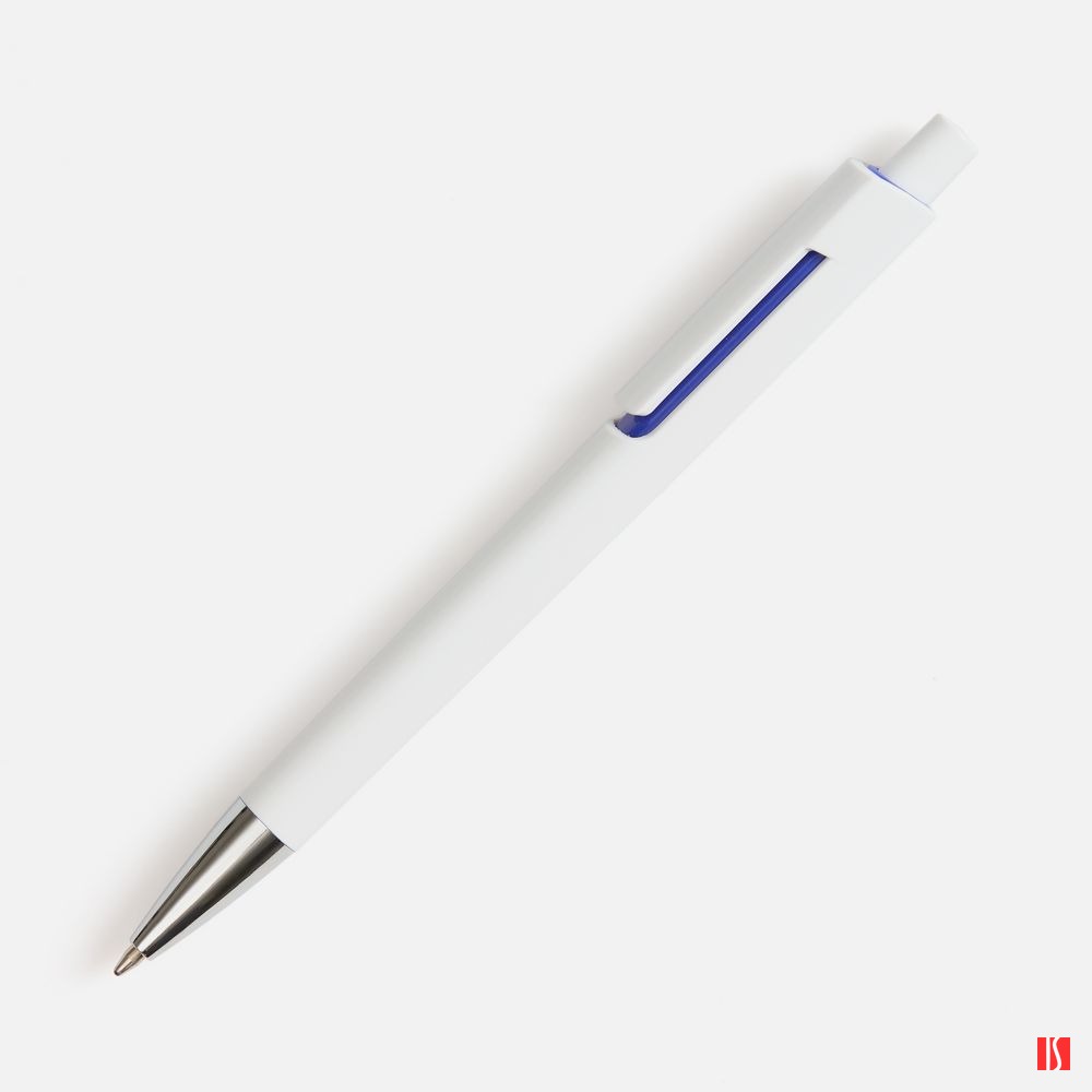 Купить Ручка шариковая Dominanta, белая с темно-синим Ручка шариковая Dominanta, белая с темно-синим