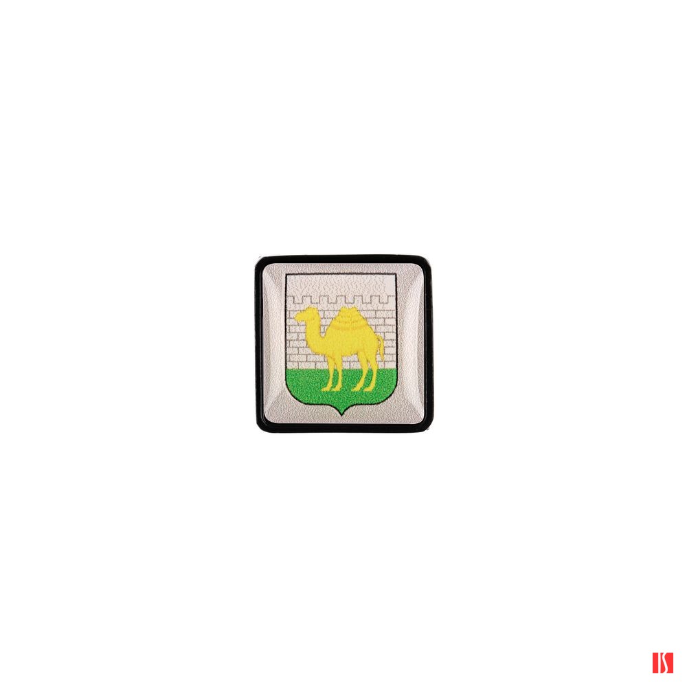 Шильдик на резинку с наклейкой «Челябинск», черный