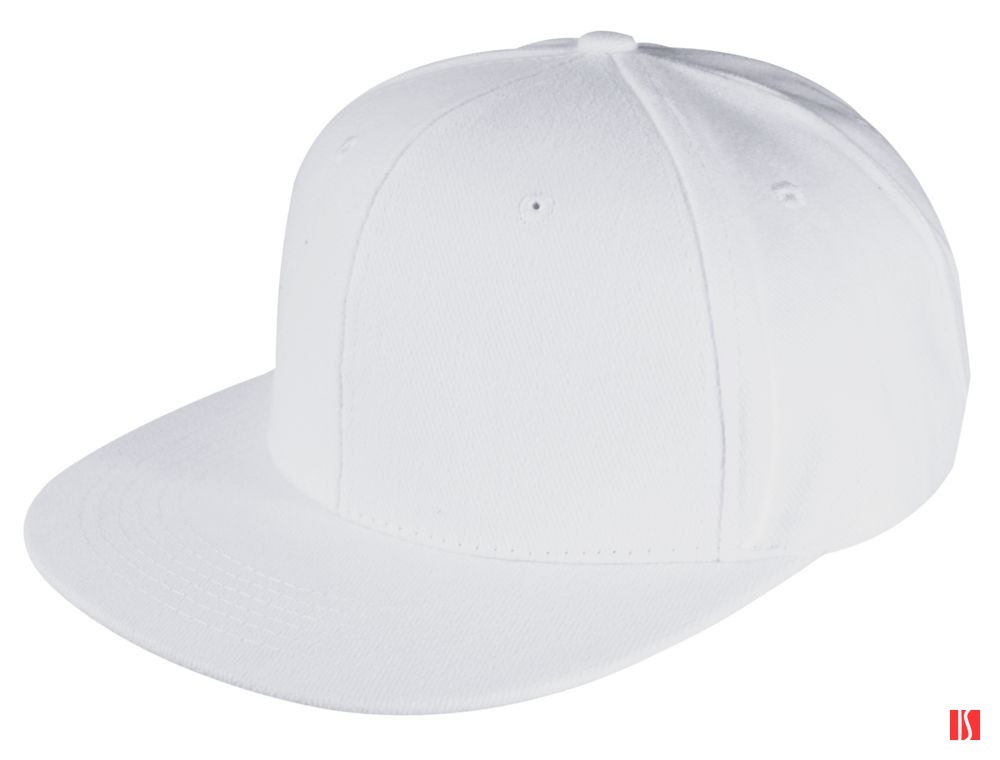 Бейсболка Snapback с прямым козырьком, белая