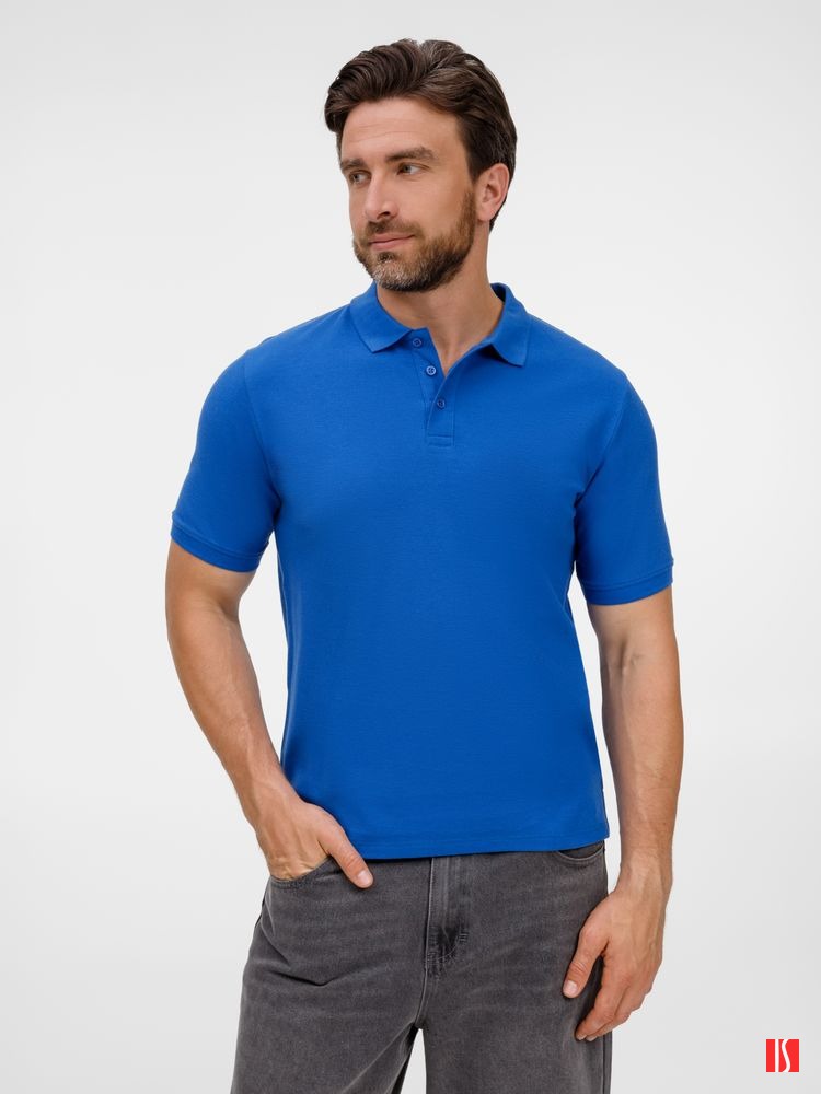 Купить Рубашка поло унисекс Upswing, ярко-синяя Рубашка поло унисекс Upswing, ярко-синяя