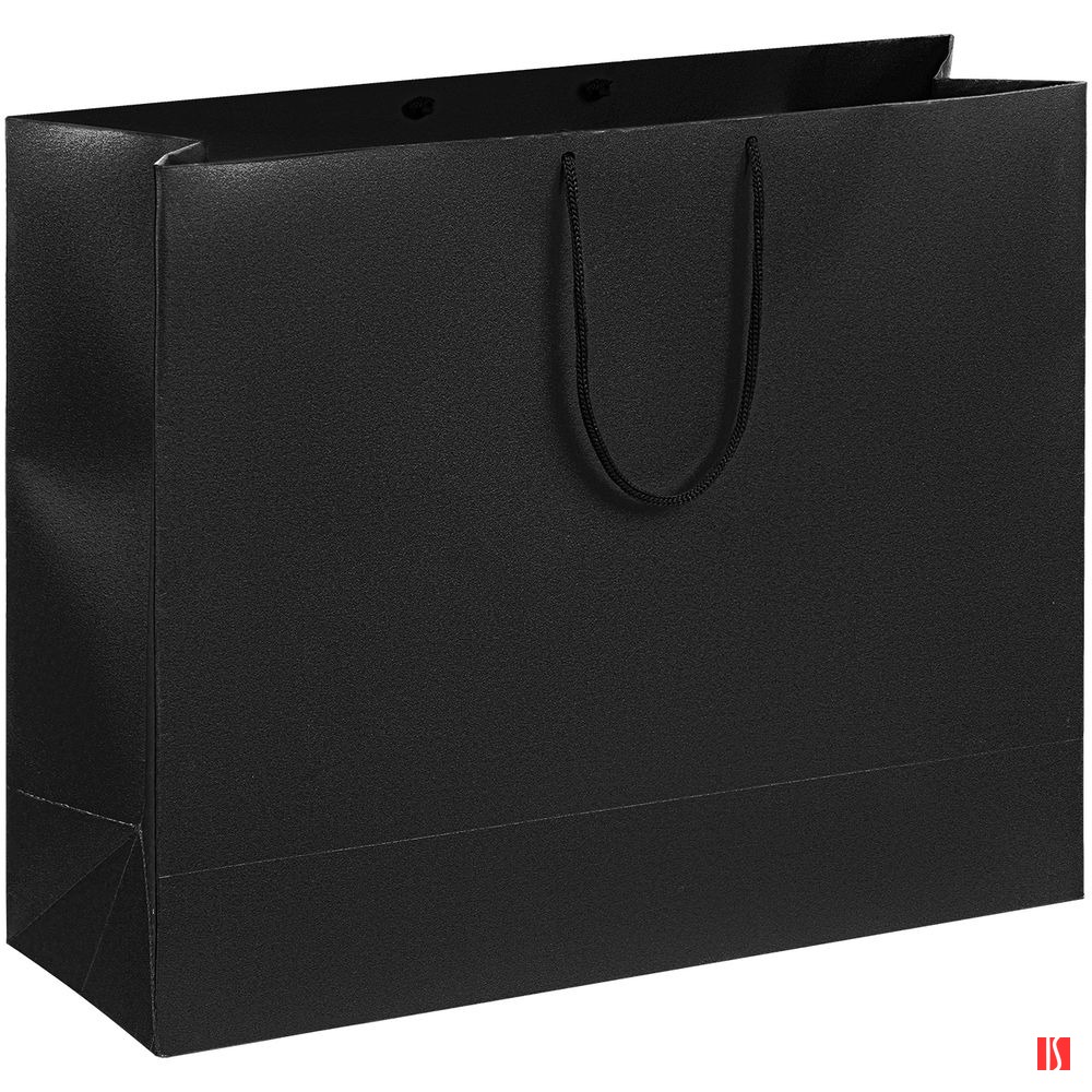 Пакет бумажный «Блеск», большой, черный