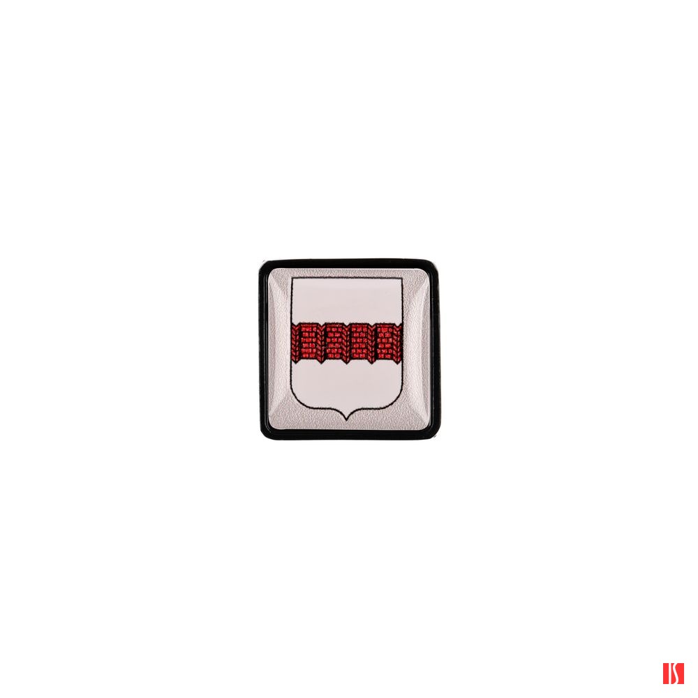 Шильдик на резинку с наклейкой «Омск», черный