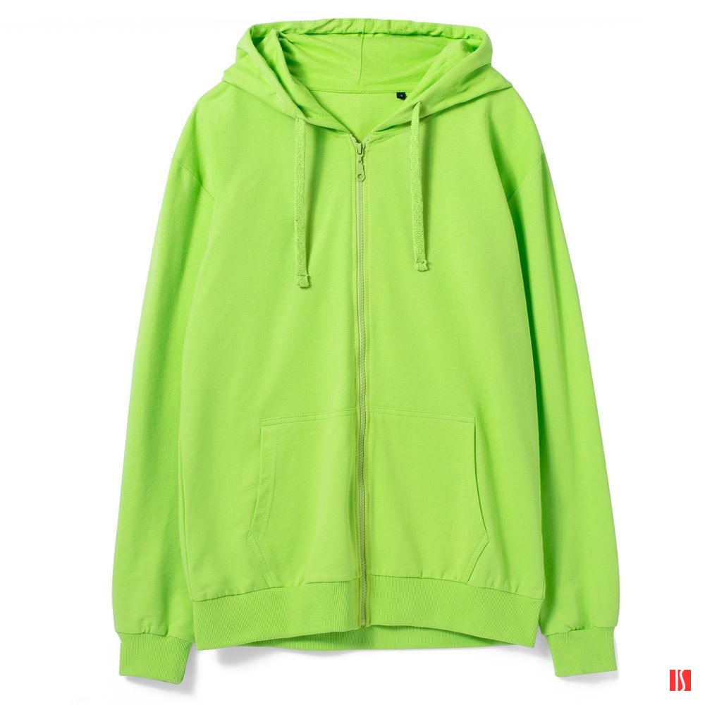 Толстовка на молнии с капюшоном Siverga 2.0, зеленое яблоко