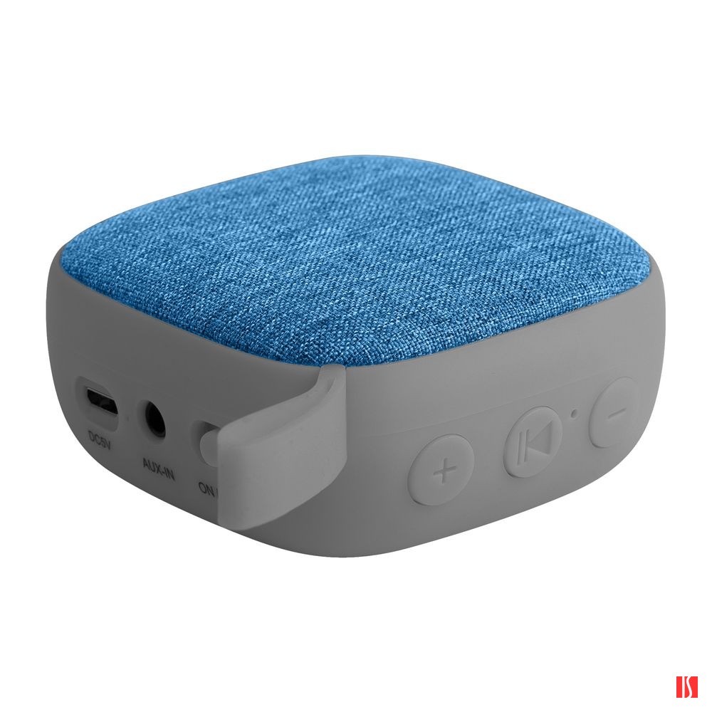 Беспроводная колонка Chubby, серая с голубым