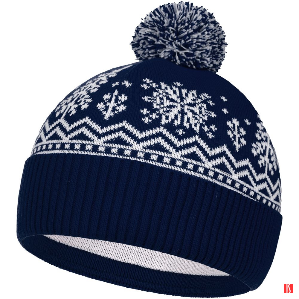 Шапка Elnik, синяя с молочно-белым