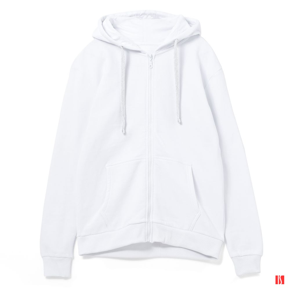 Толстовка на молнии с капюшоном Siverga 2.0, белая