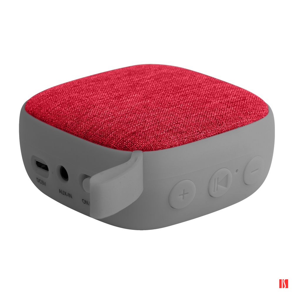 Беспроводная колонка Chubby, серая с красным