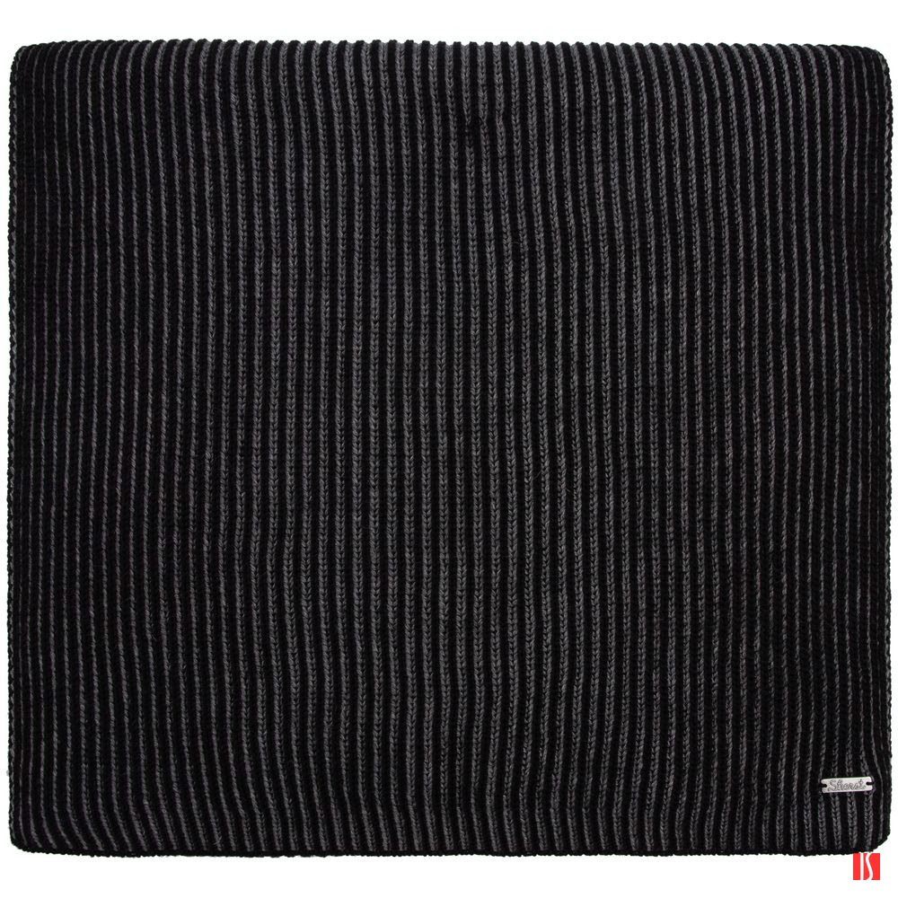 Шарф Nobilis, черный с серым меланжем