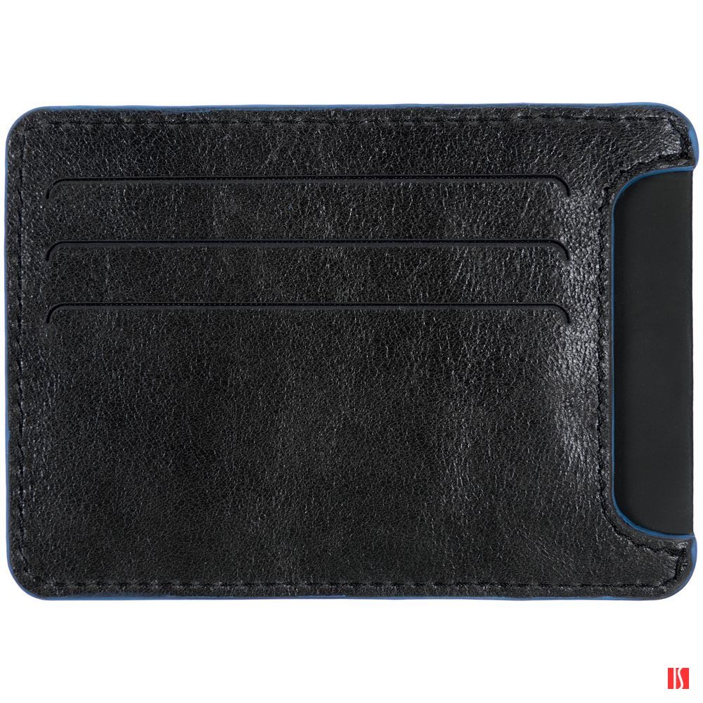 Чехол для карточек Arrival, черный с синим