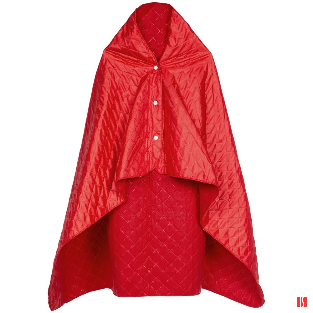 Плед-пончо для пикника SnapCoat, красный