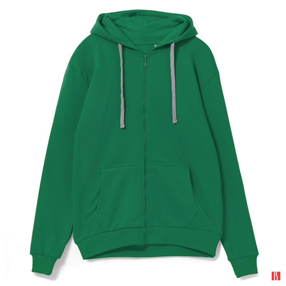 Толстовка на молнии с капюшоном Siverga, зеленая