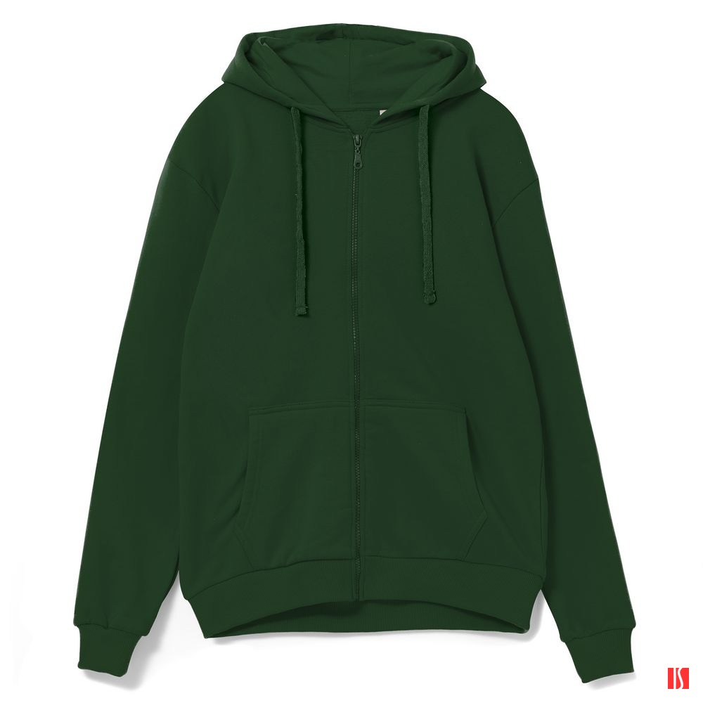 Толстовка на молнии с капюшоном Siverga 2.0, темно-зеленая