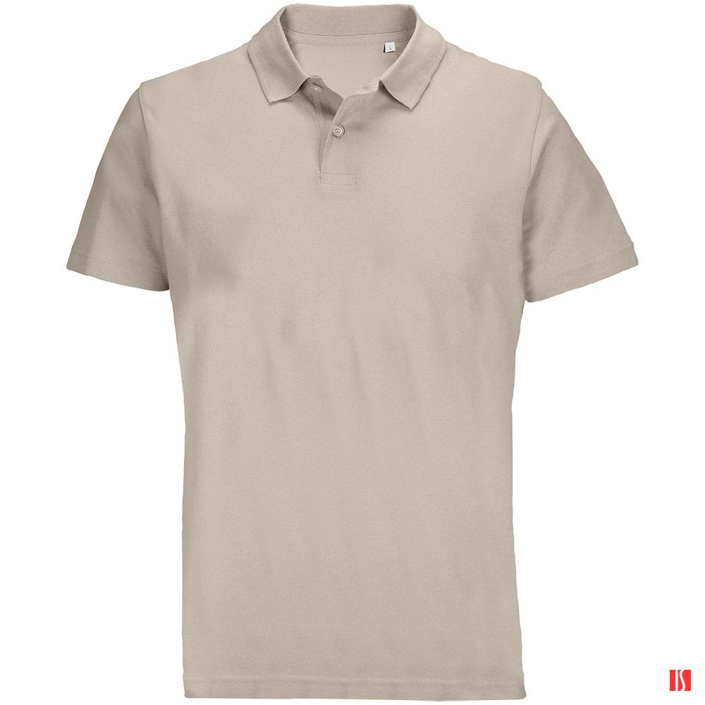 Купить Рубашка поло унисекс Pulse, серо-бежевая Рубашка поло унисекс Pulse, серо-бежевая