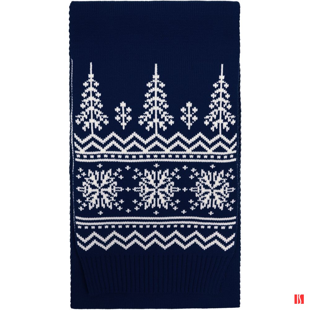 Шарф Elnik, синий с молочно-белым