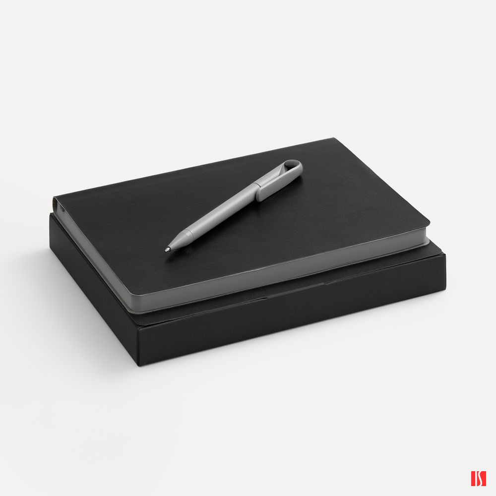 Набор Doppio, черный с серым