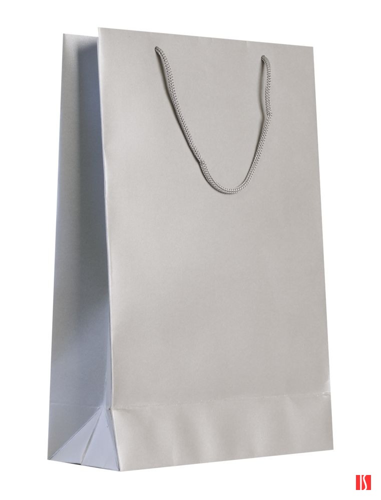 Пакет бумажный «Блеск», средний, серебристый