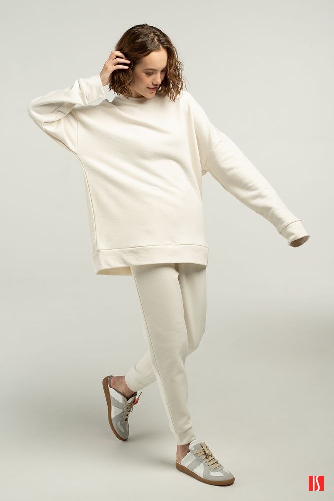 Свитшот унисекс S2, молочно-белый