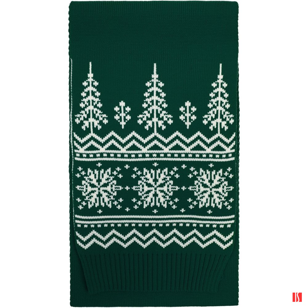 Шарф Elnik, зеленый с молочно-белым