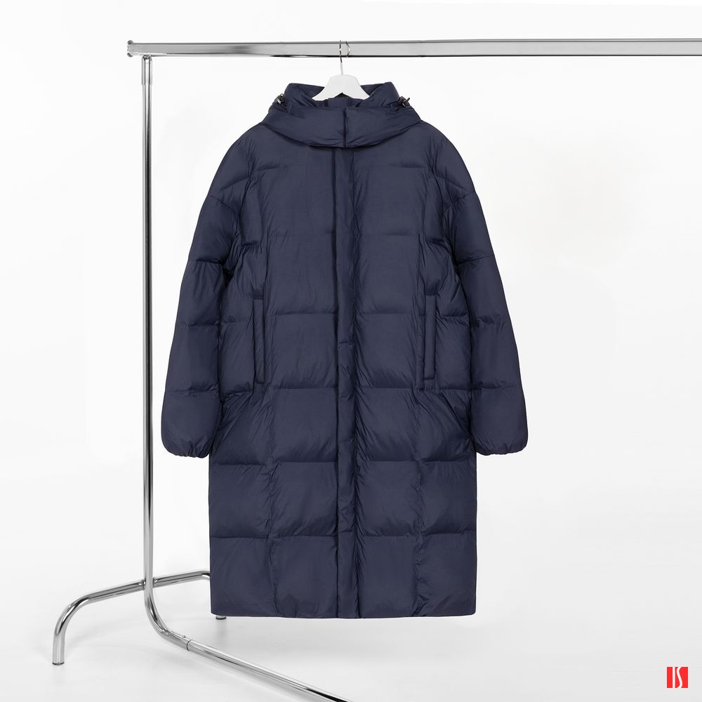 Пуховик унисекс Kapsula, темно-синий