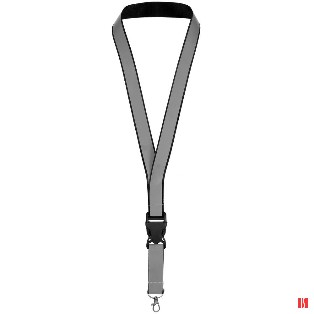 Лента светоотражающая Interlevel, черная с серым