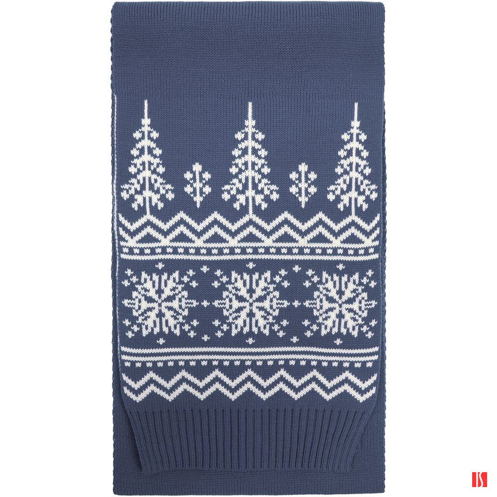 Шарф Elnik, серый с молочно-белым