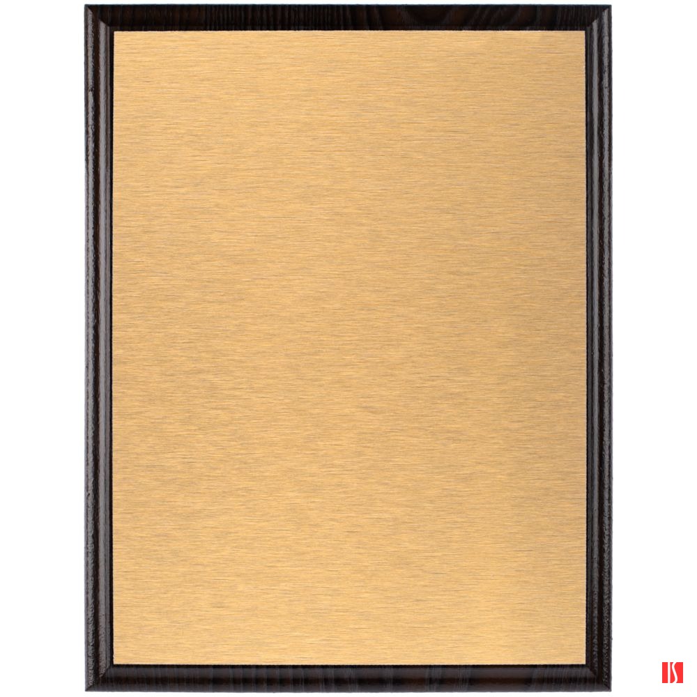 Плакетка Plaque, большая, венге с золотистой пластиной