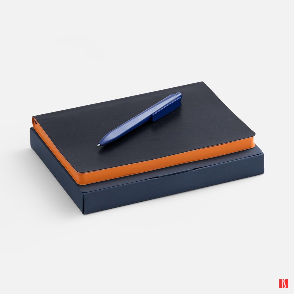 Набор Doppio, синий с оранжевым