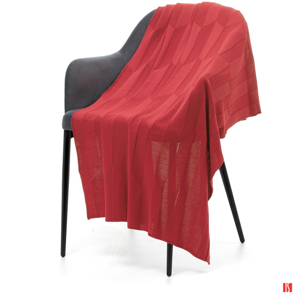 Плед Rombus, темно-розовый (коралл)