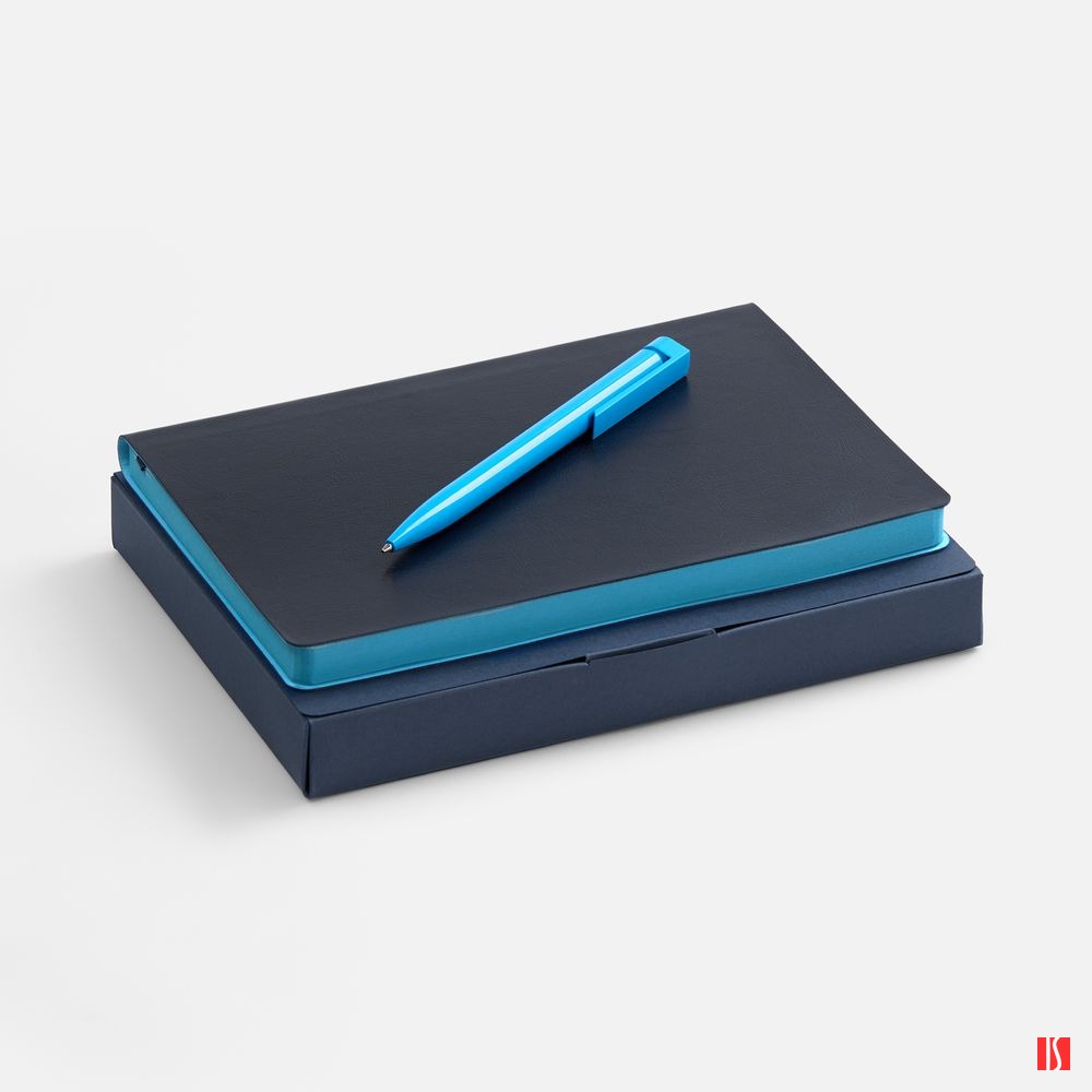 Набор Doppio, синий с голубым